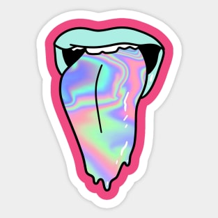 Rainbow Slime Tongue Sticker